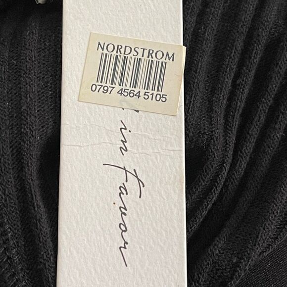 All in Favor Black Rib Knit Apron Wrap Maxi Dress Size: XL Color: Black - Picture 10 of 11